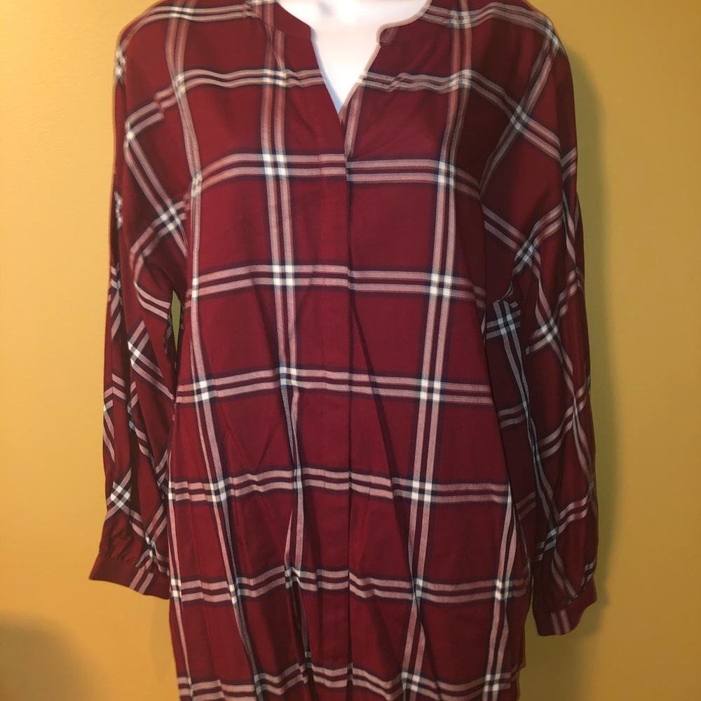 NWT Johnston Murphy plaid tunic